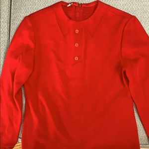 Vintage, Classic Geoffrey Beene red jersey top